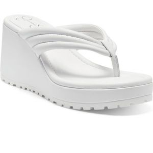 Jessica Simpson NWT Kemnie platform wedge sandal, size 8 1/2, white